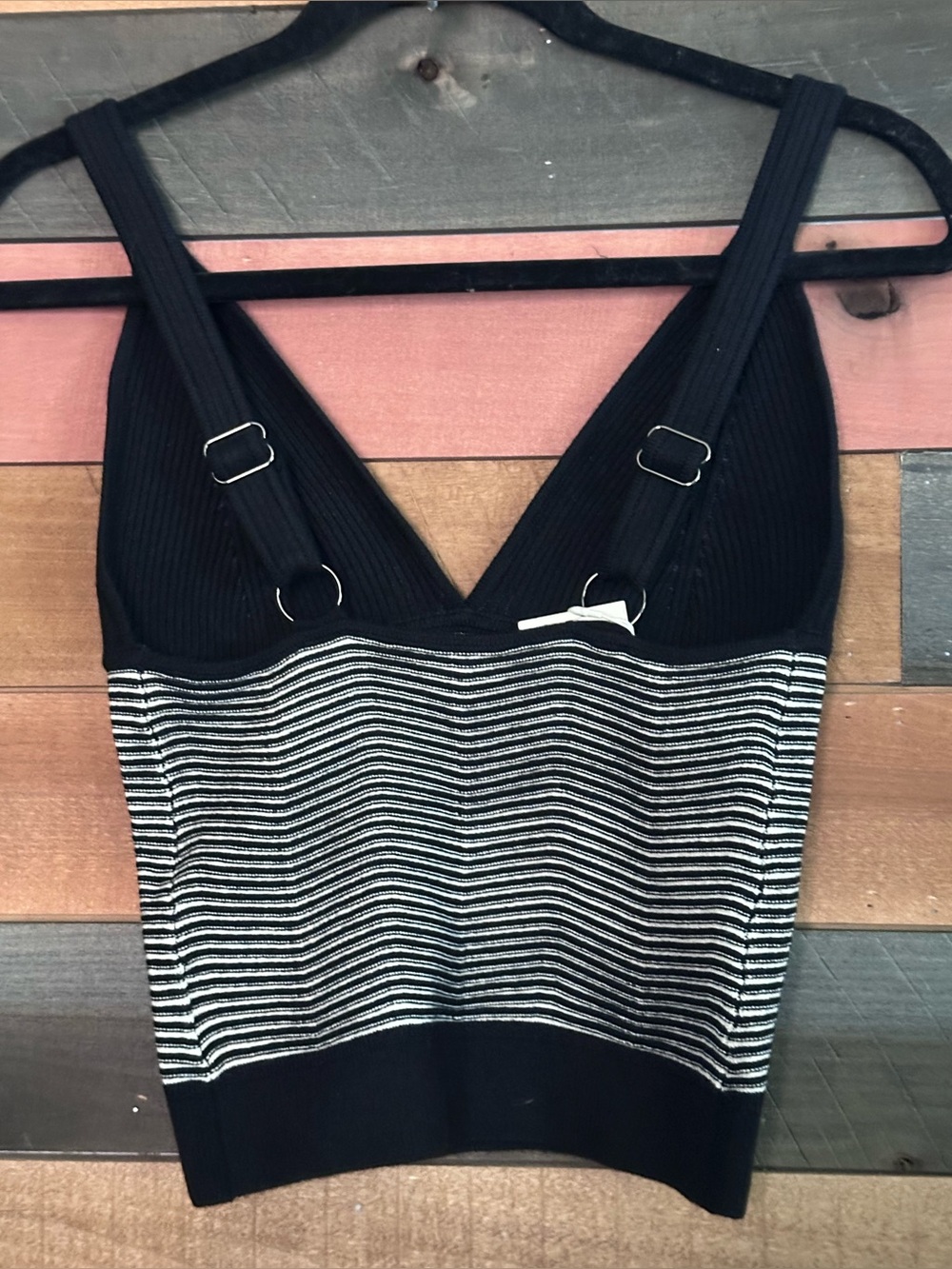 Ramy Brook Madeline Tank Top NWT Black Ottoman Size Medium - Picture 3 of 5